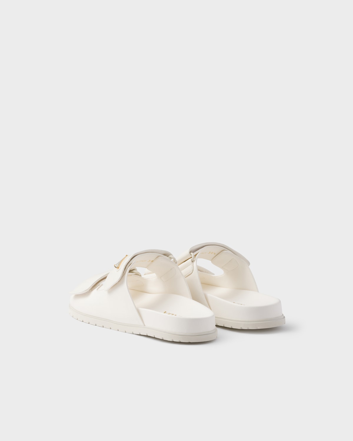 Prada Sandalias planas de piel de napa Descuentos del mes