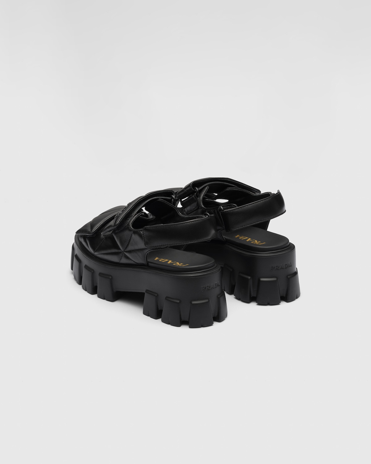 Prada Sandalias Monolith de napa Ofertas especiales