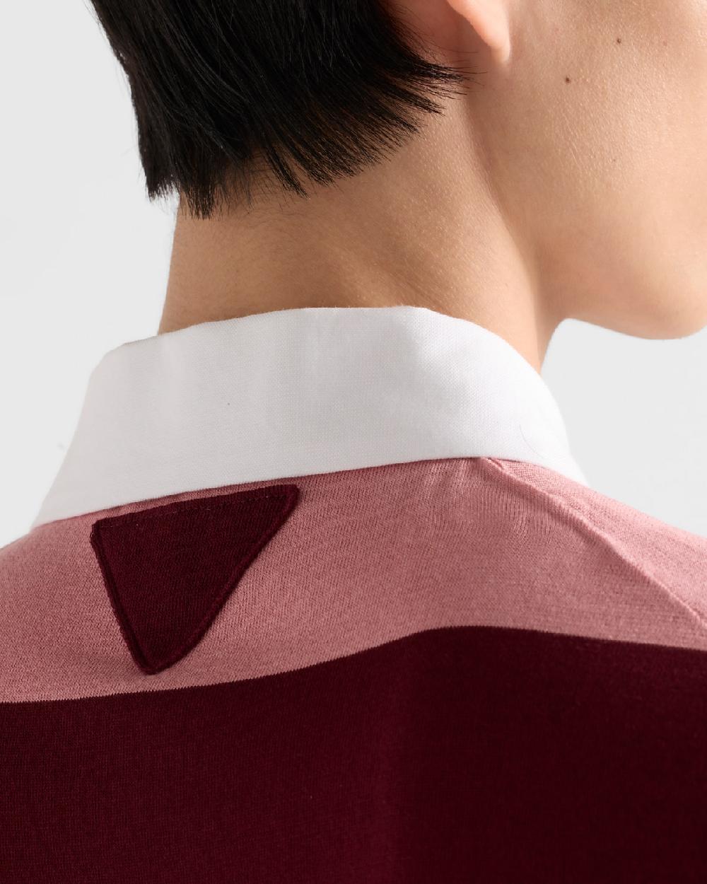 Prada Polo de seda y algodón a rayas 2025