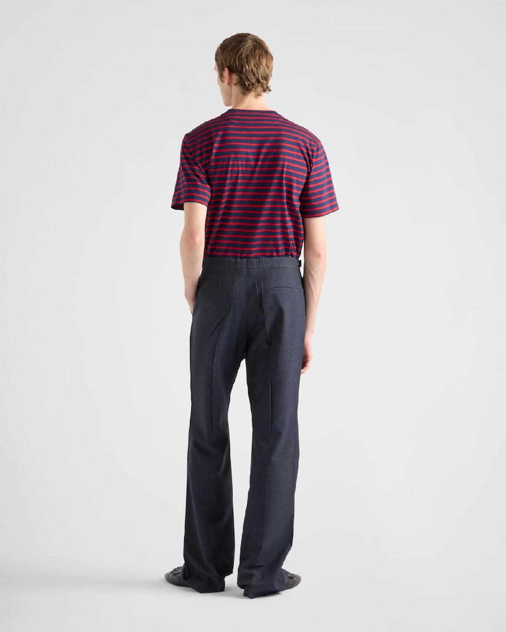 Prada Camiseta de algodón a rayas Outlet