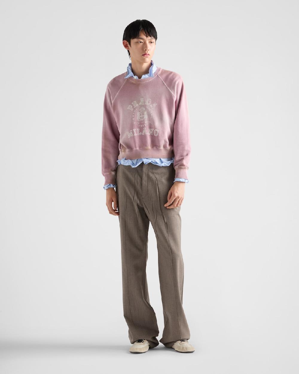 Prada Sudadera en felpa de algodón Los más vendidos