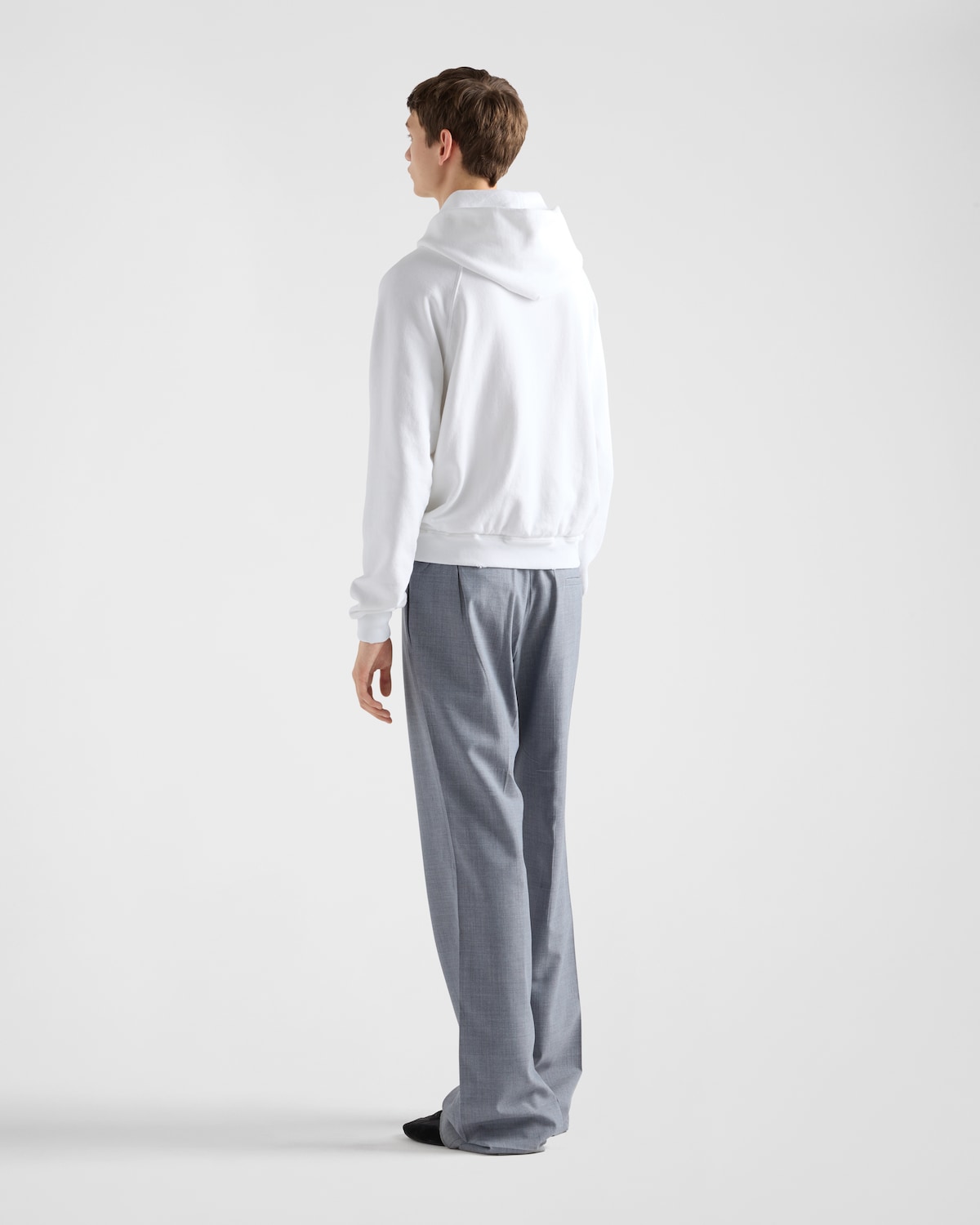 Prada Sudadera en felpa de algodón con capucha Tienda
