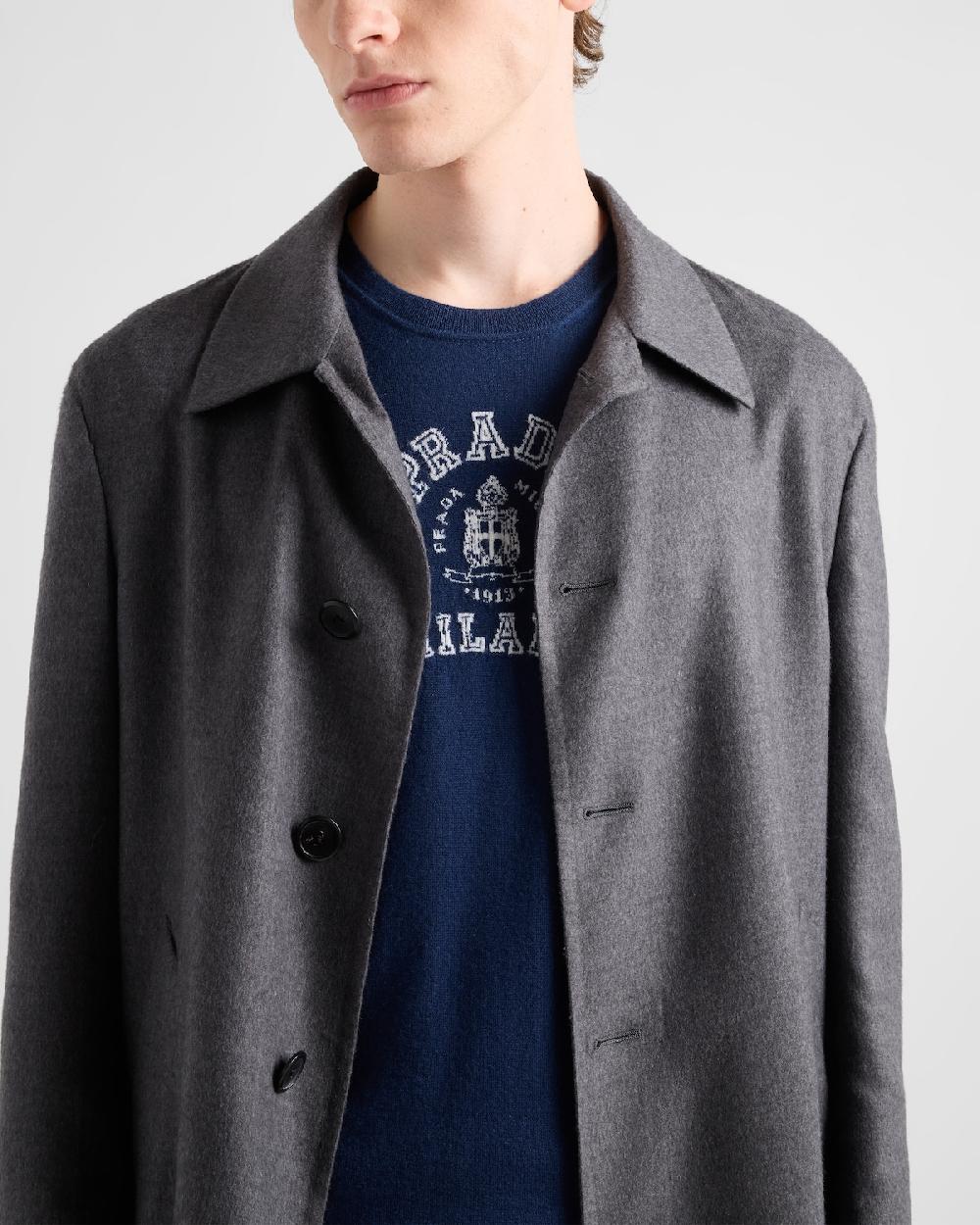 Prada Camiseta de cachemir con logo Liquidación