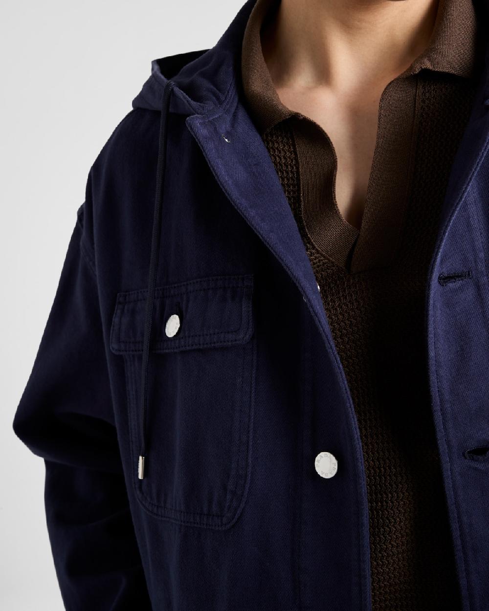 Prada Camisa vaquera con capucha Mejor oferta