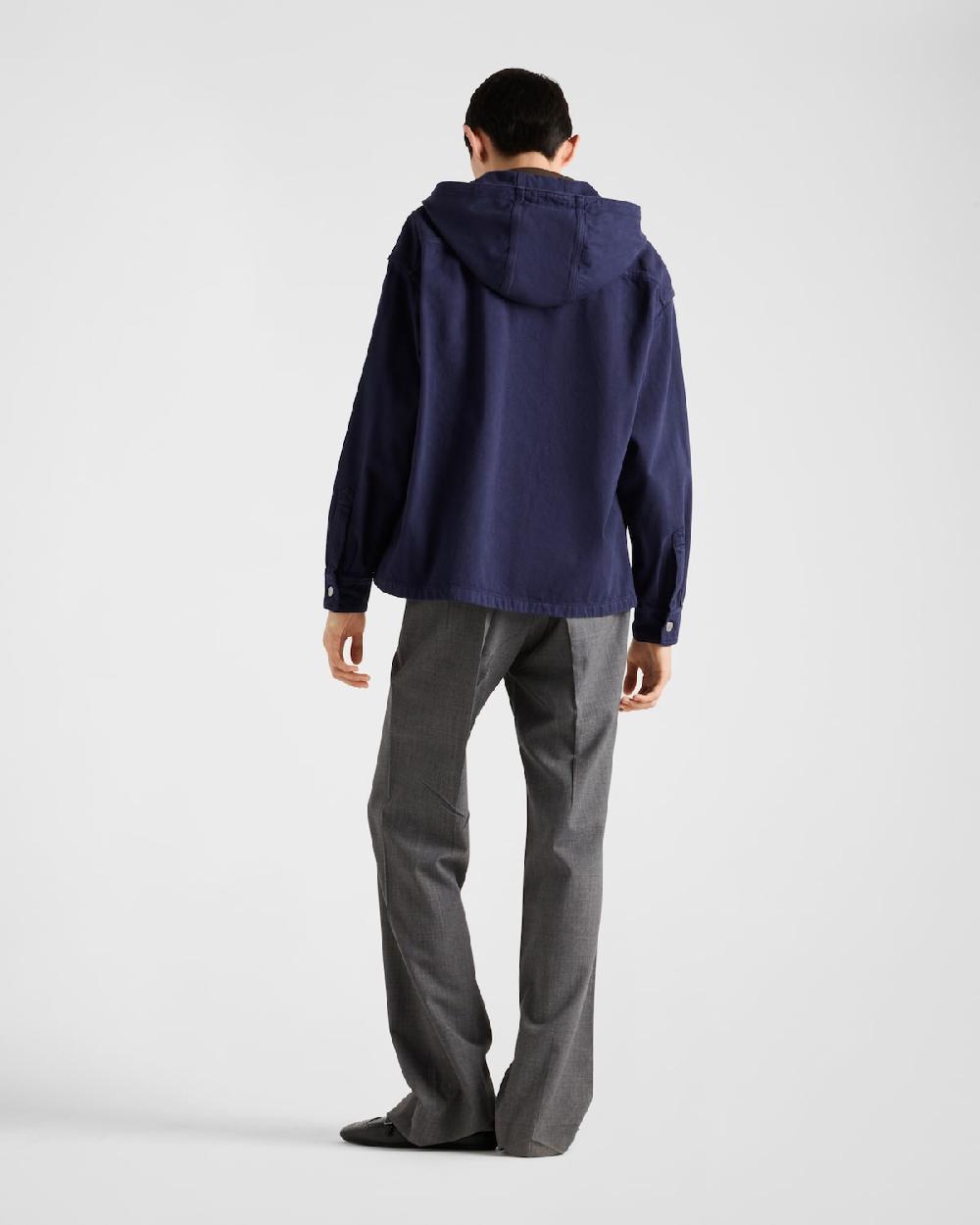 Prada Camisa vaquera con capucha Mejor oferta
