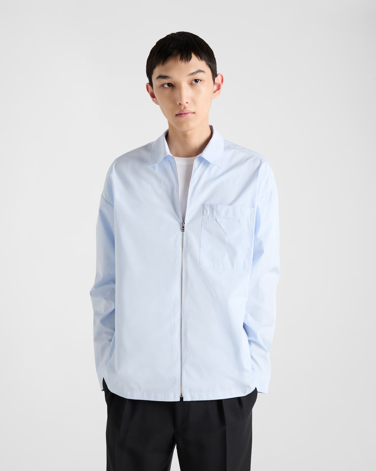 Prada Camisa de algodón con cremallera Rebajas top