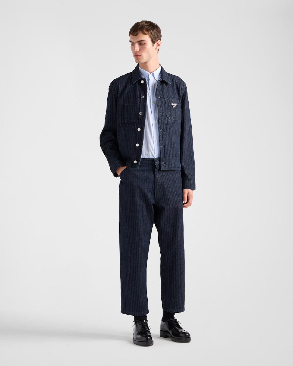Prada Camisa de algodón a rayas Envío gratis