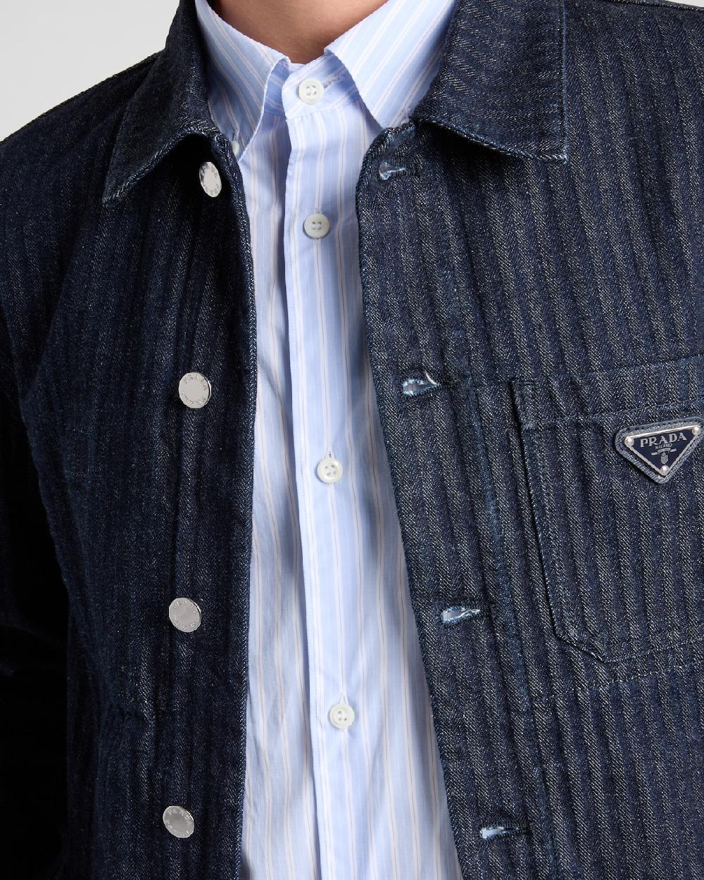 Prada Camisa de algodón a rayas Envío gratis
