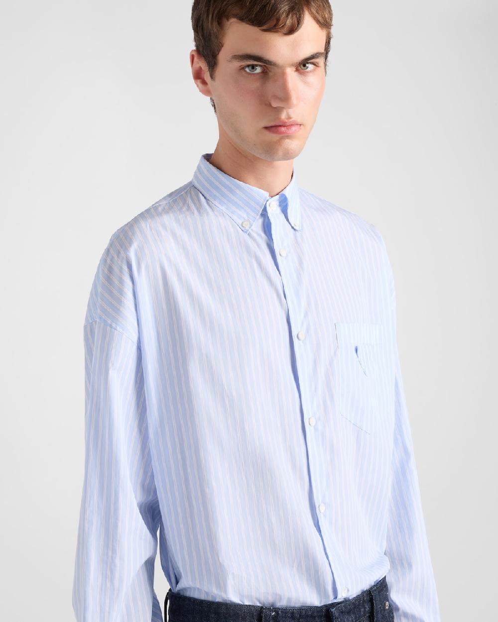 Prada Camisa de algodón a rayas Envío gratis