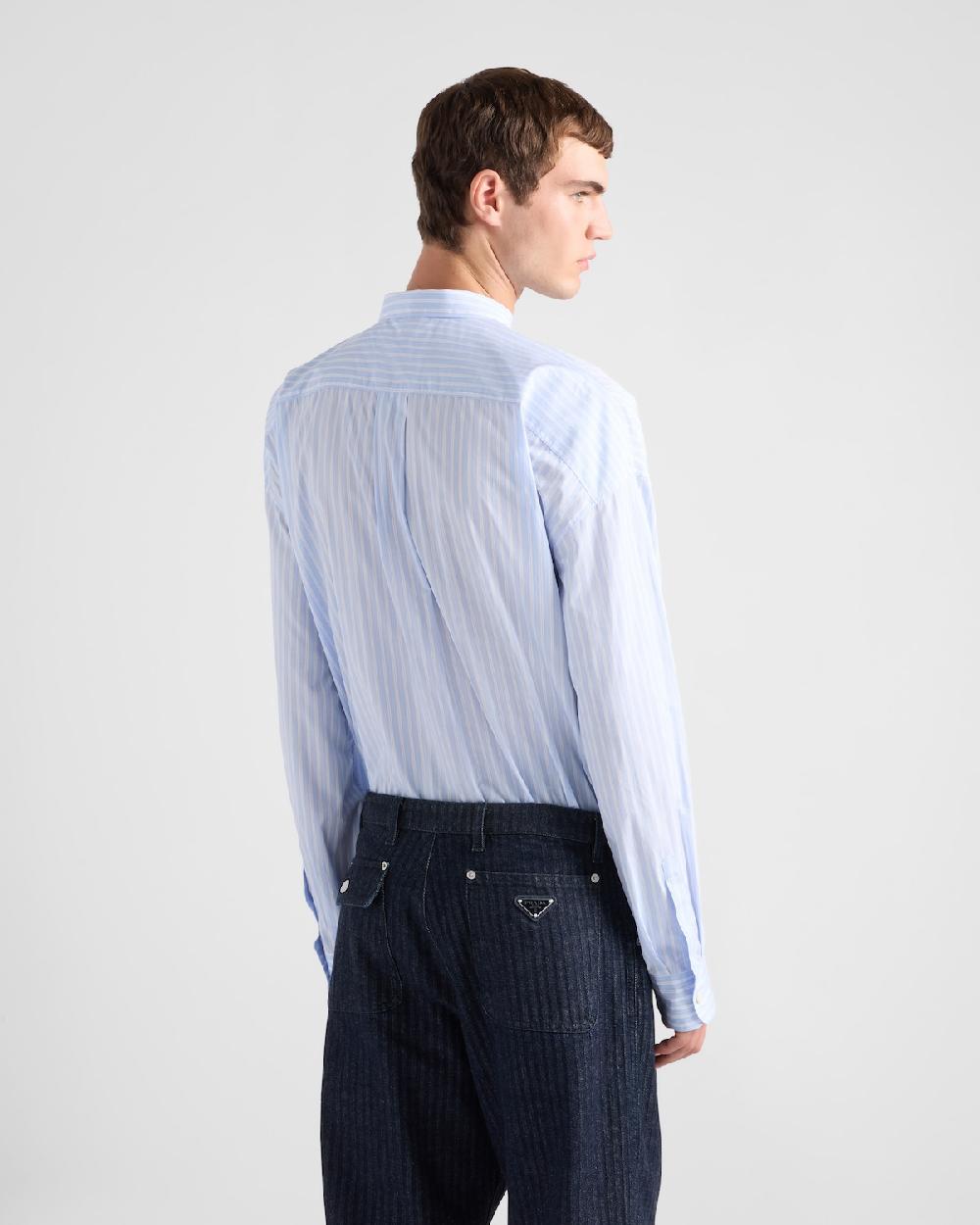 Prada Camisa de algodón a rayas Envío gratis