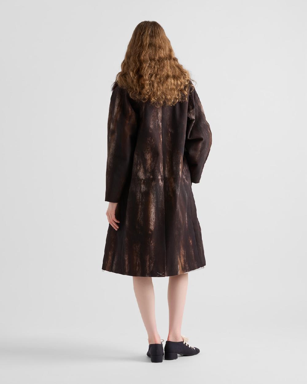 Prada Abrigo de botonadura simple de dril estampado COMPRAR AHORA