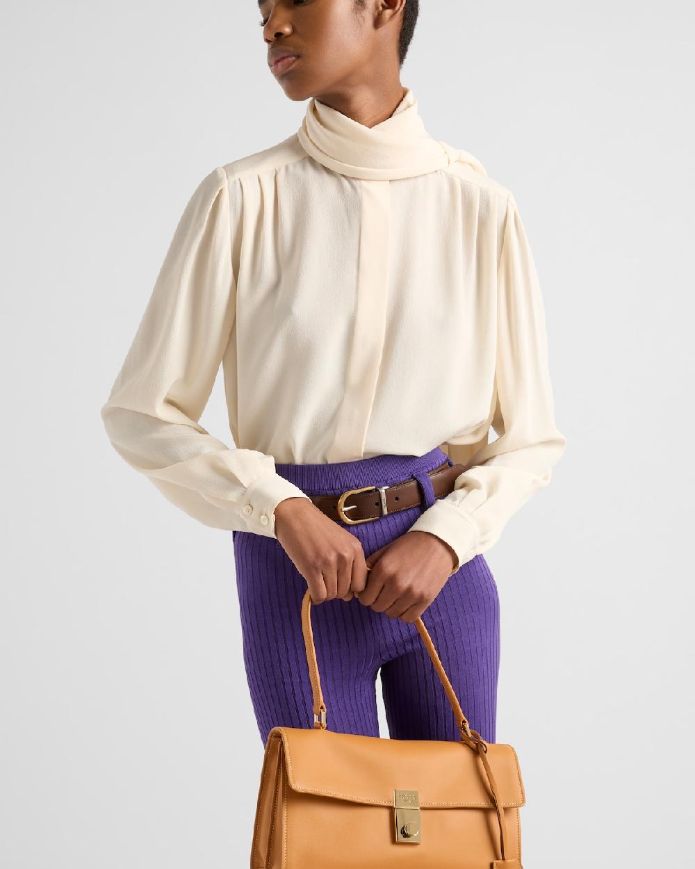 Prada Camisa de crepé Último día