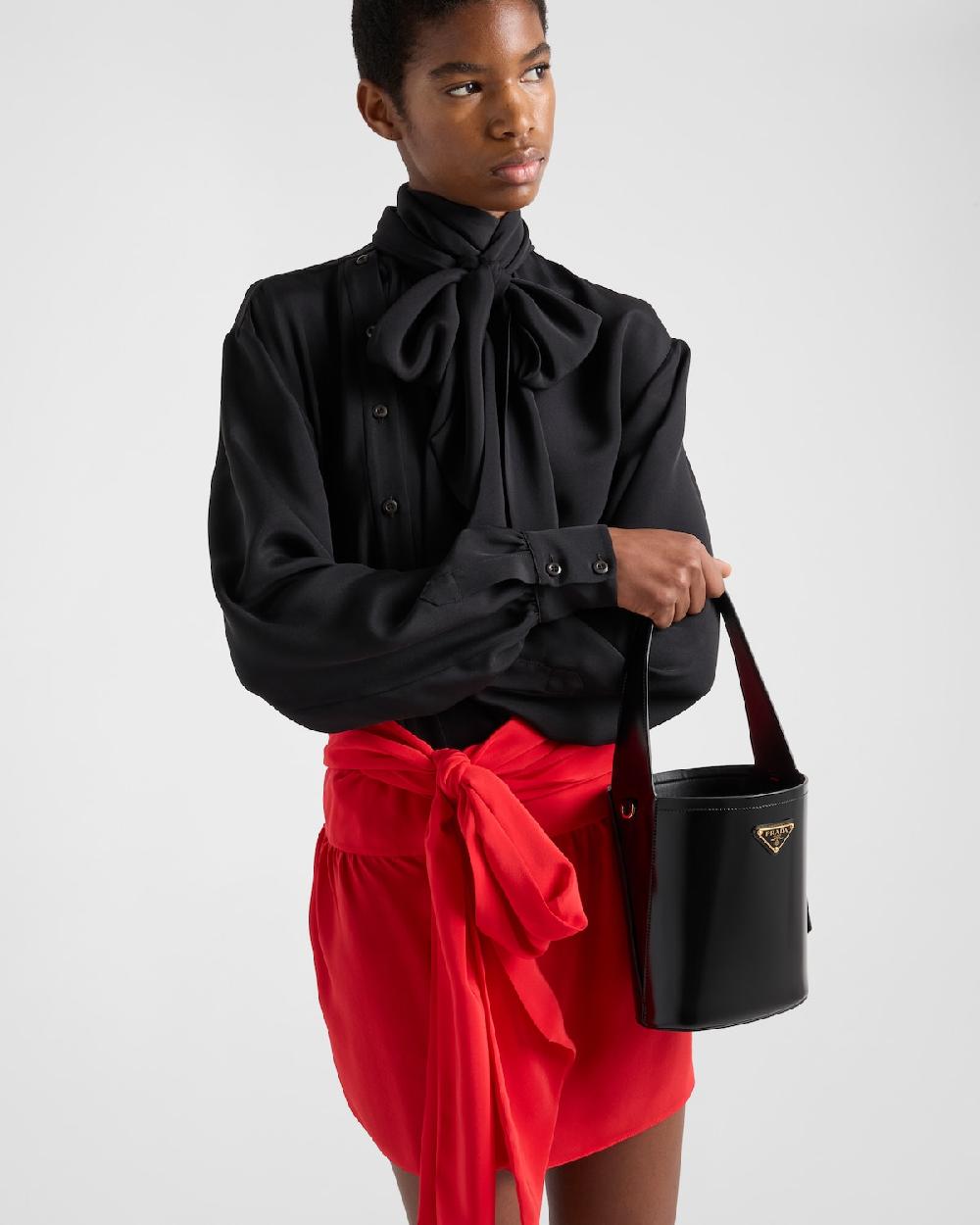 Prada Camisa de crepé Precio de fábrica