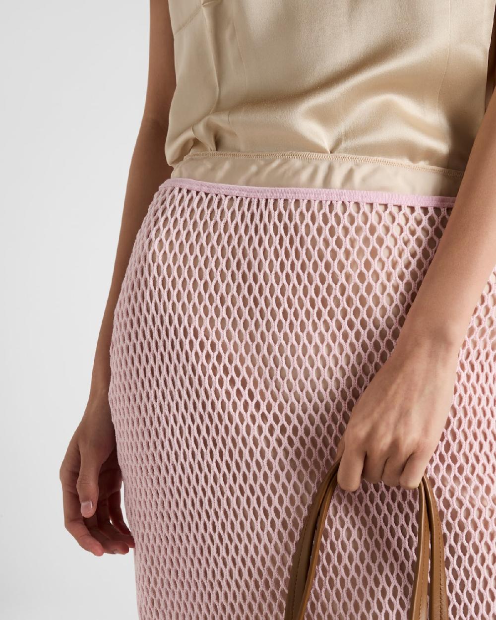 Prada Falda de malla de algodón Limitado a 3 días
