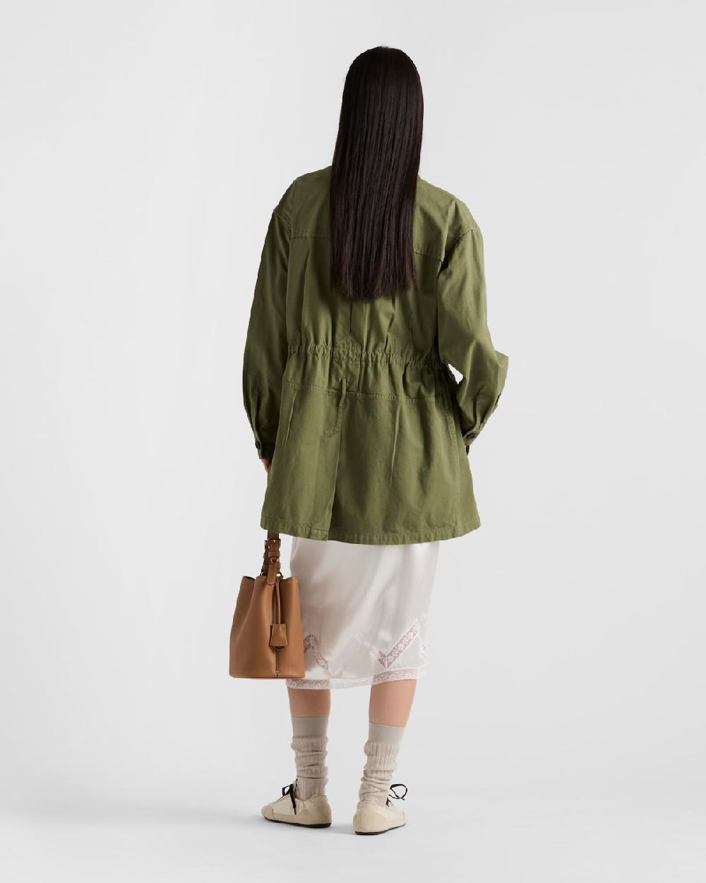 Prada Chaqueta de panamá de algodón envejecido Descuentos del mes