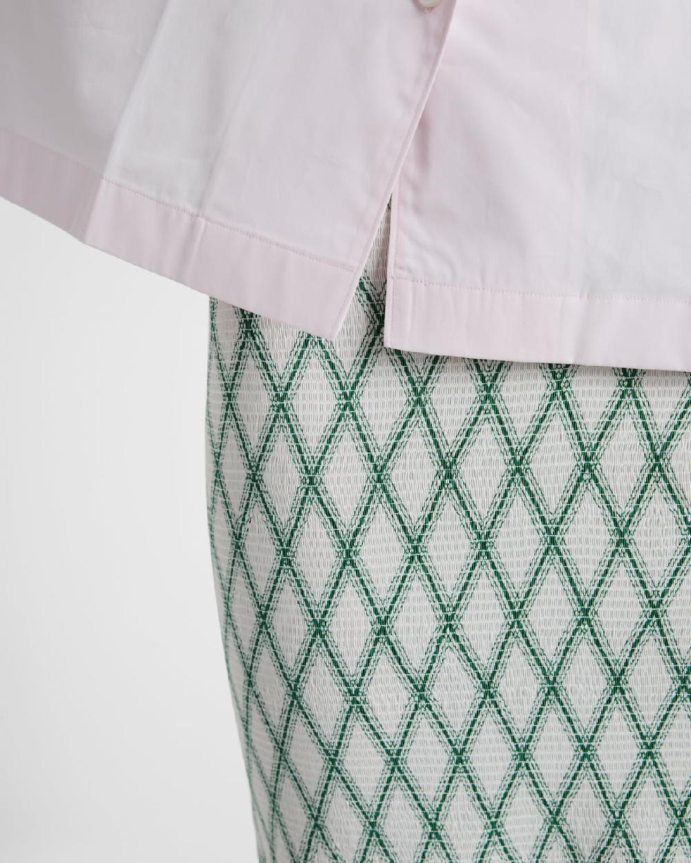 Prada Falda de algodón con patrón geométrico Oferta exclusiva