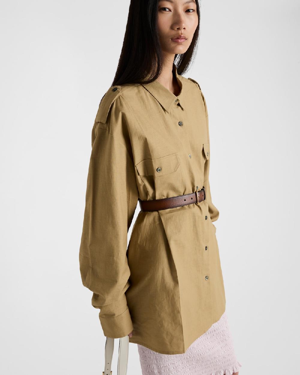 Prada Camisa de algodón holgada Última moda