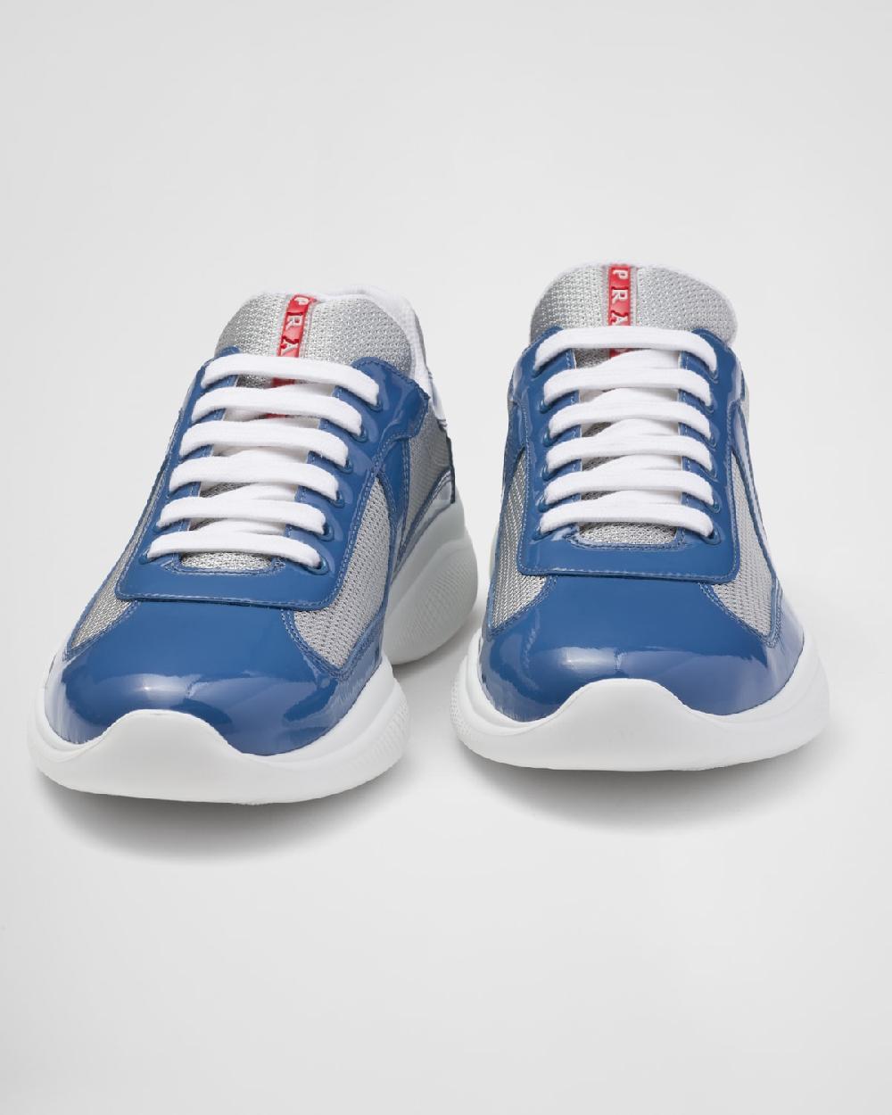 Prada Zapatillas Prada America's Cup de charol y tejido técnico Ofertas de temporada