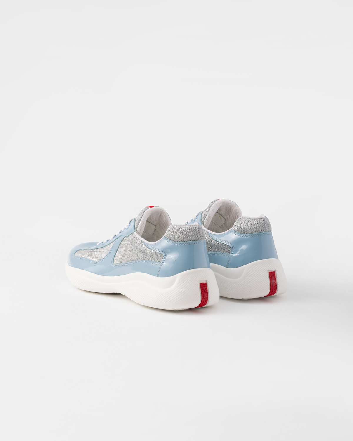 Prada Zapatillas Prada America's Cup de charol y tejido técnico Ofertas especiales