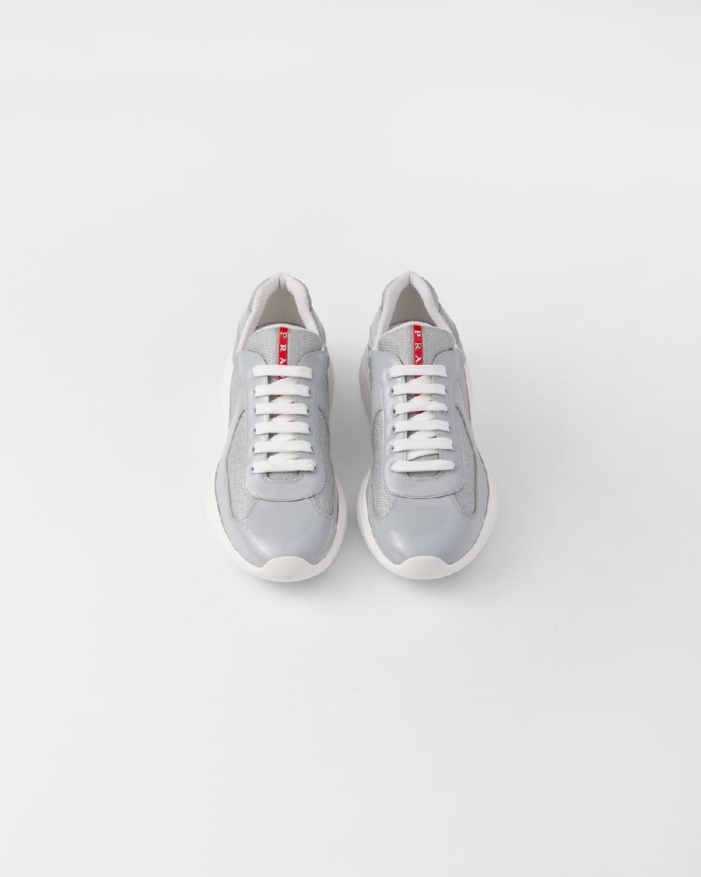Prada Zapatillas Prada America's Cup de charol y tejido técnico Grandes ahorros