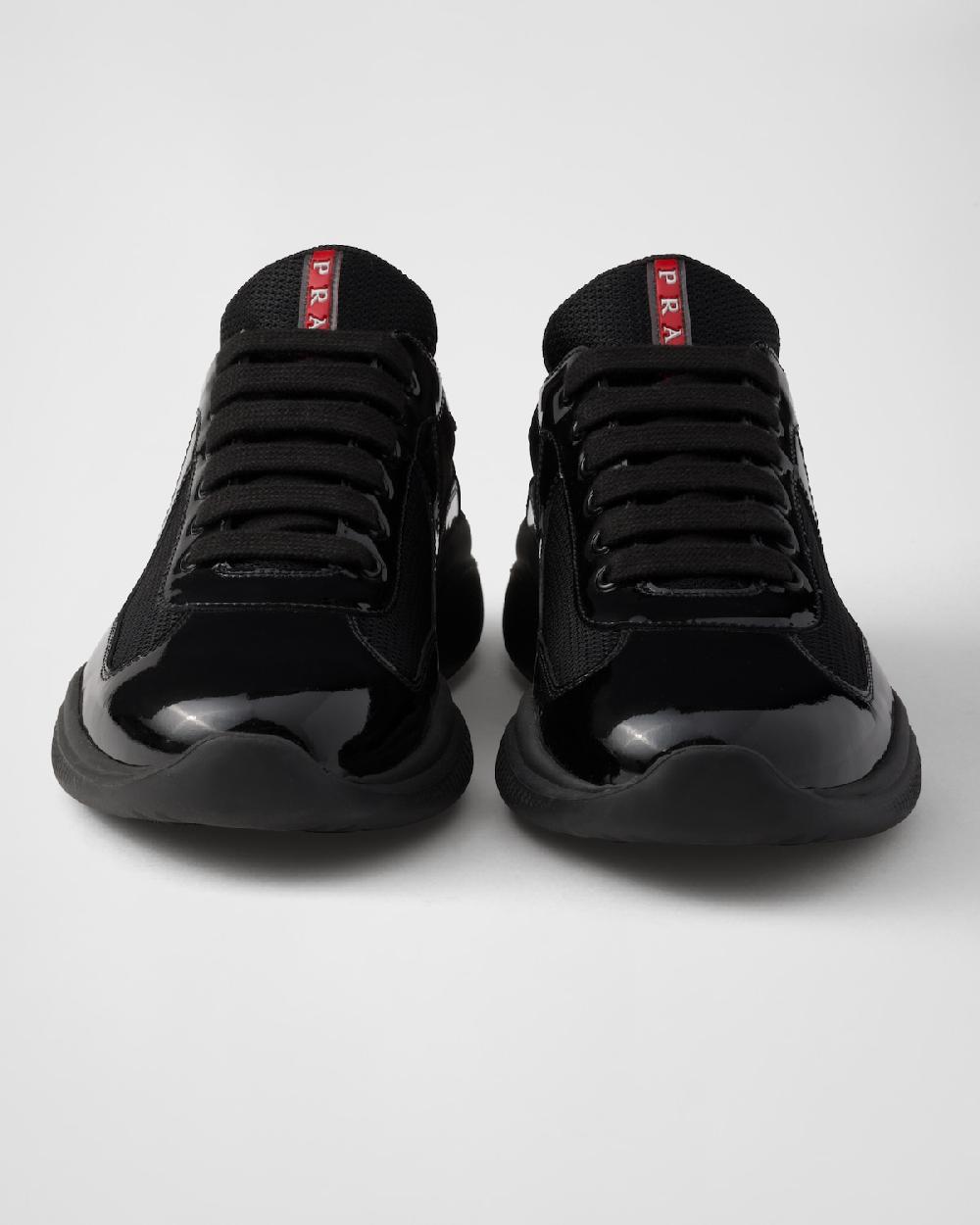 Prada Zapatillas Prada America's Cup de charol y tejido técnico Devoluciones gratuitas