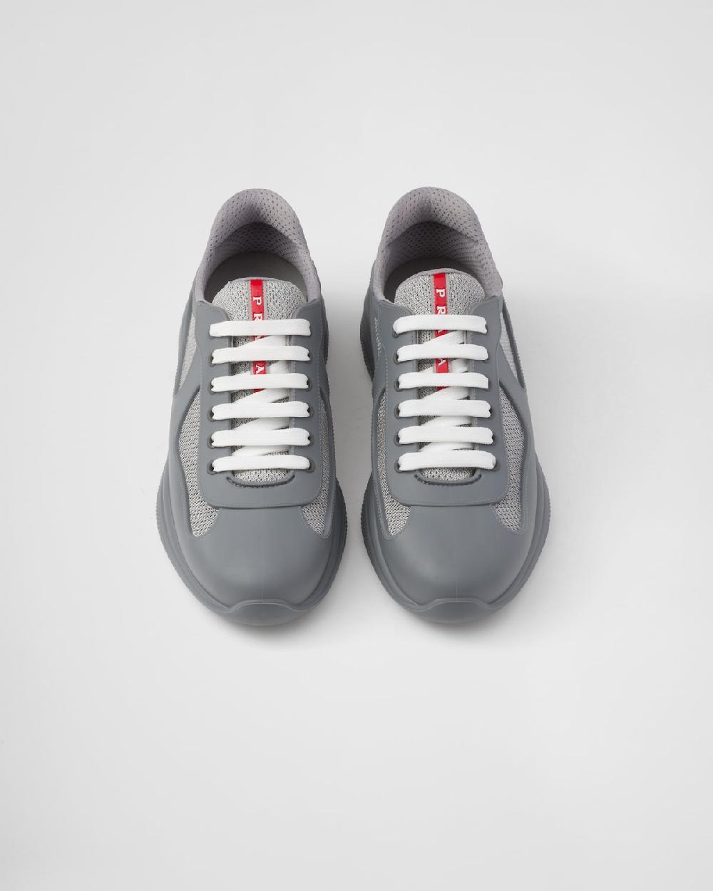 Prada Zapatillas de goma y tejido técnico Prada America's Cup Venta caliente