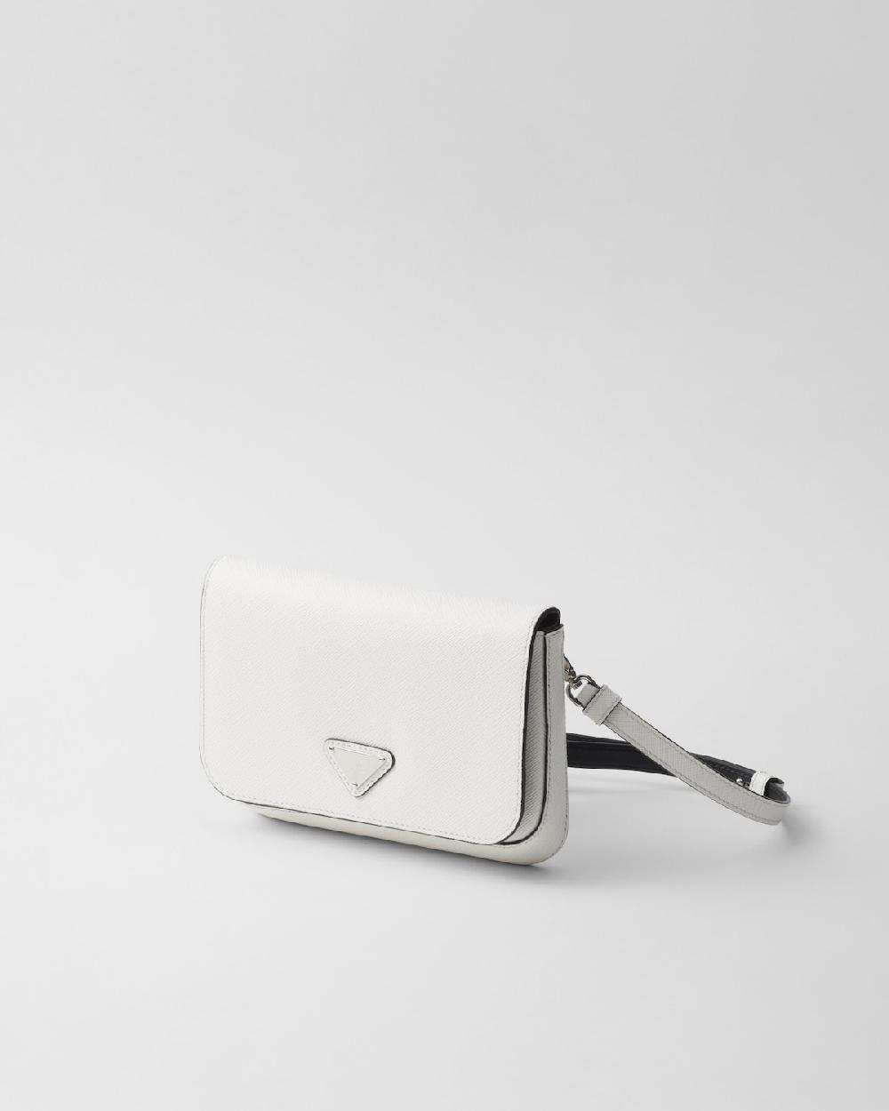 Prada Bolso bandolera de piel Saffiano Grandes descuentos