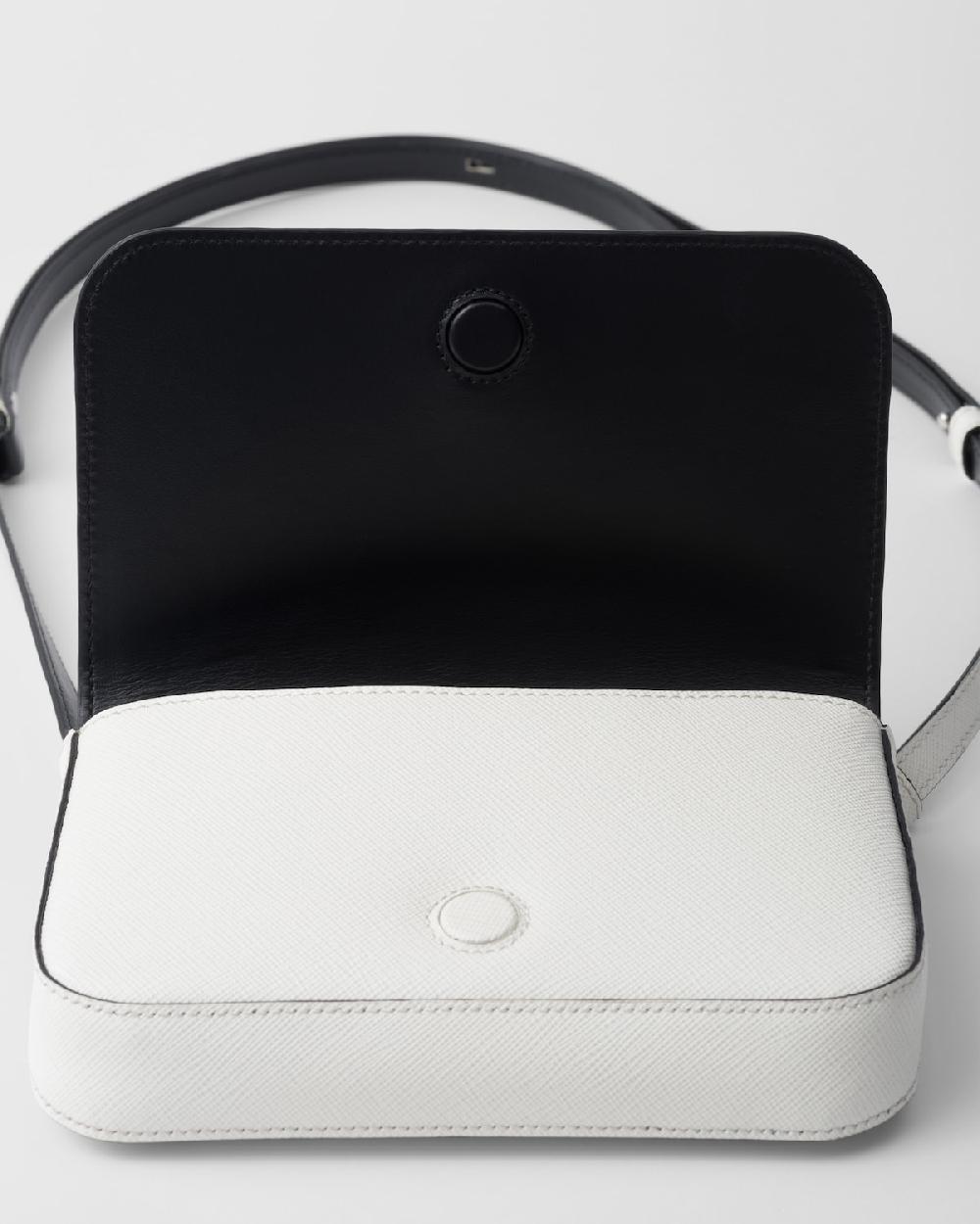 Prada Bolso bandolera de piel Saffiano Grandes descuentos