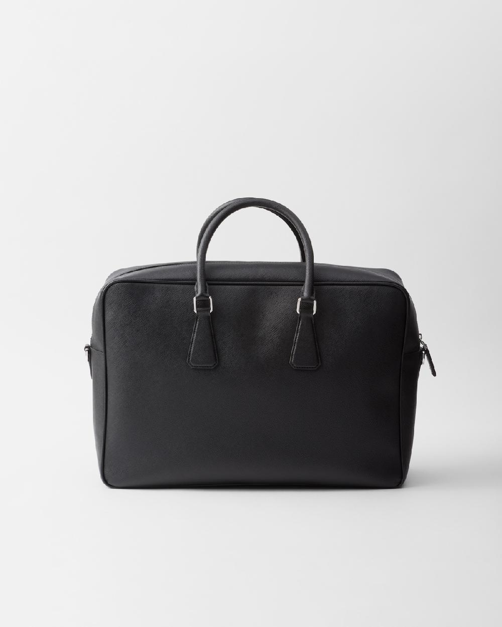 Prada Maletín de piel Saffiano Envío internacional gratuito