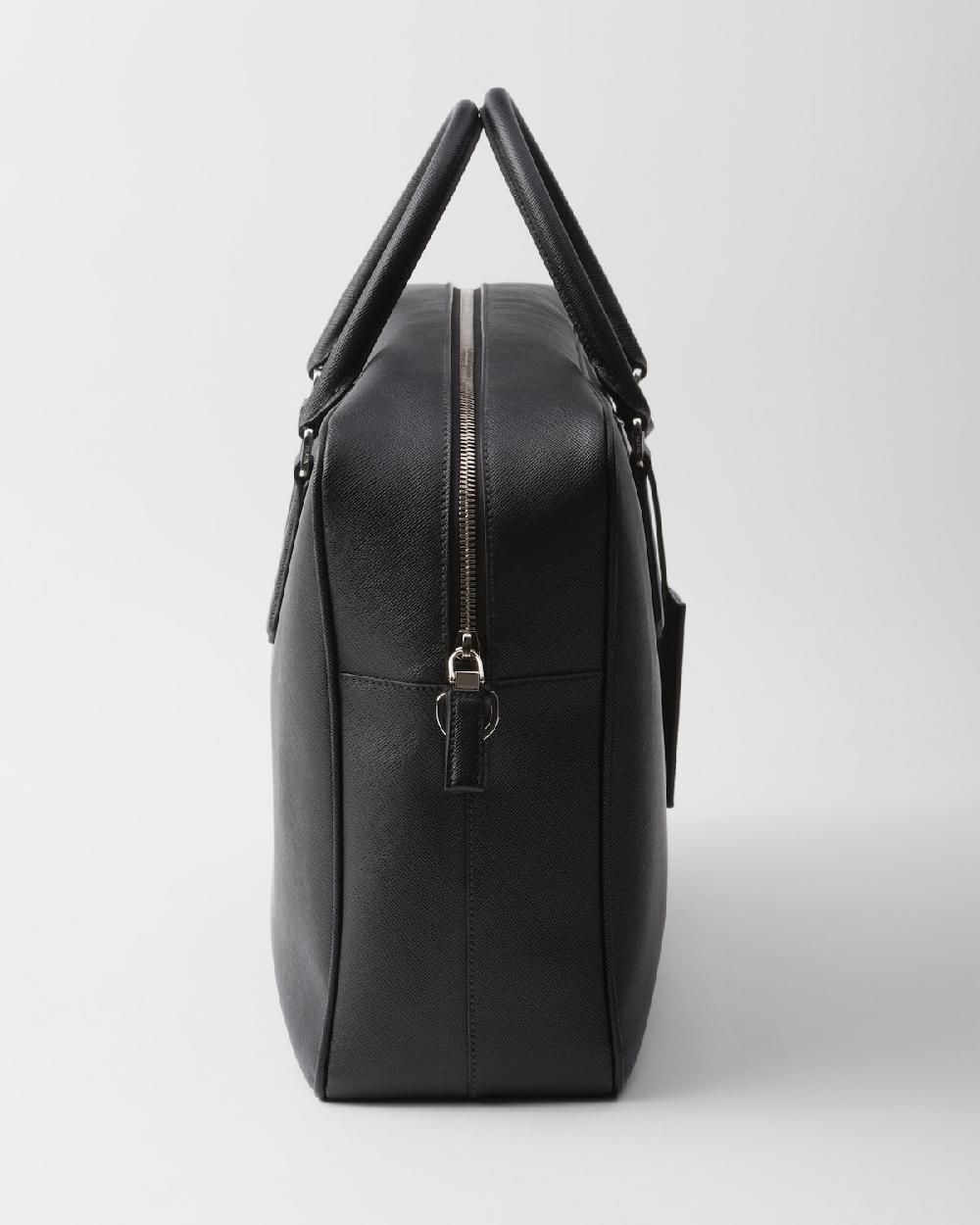 Prada Maletín de piel Saffiano Envío internacional gratuito