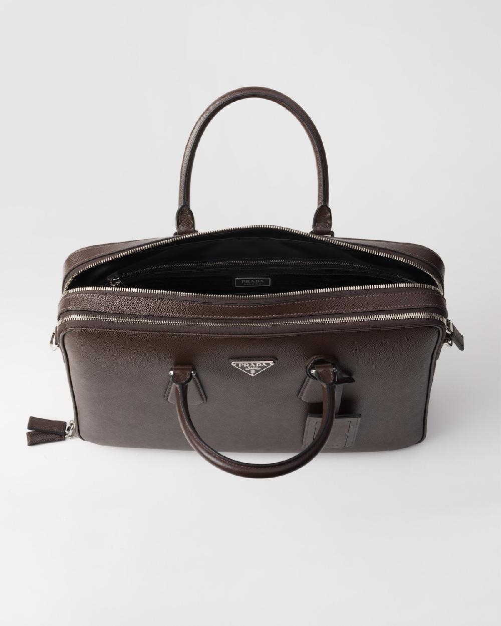 Prada Maletín de piel Saffiano Tienda de fábrica