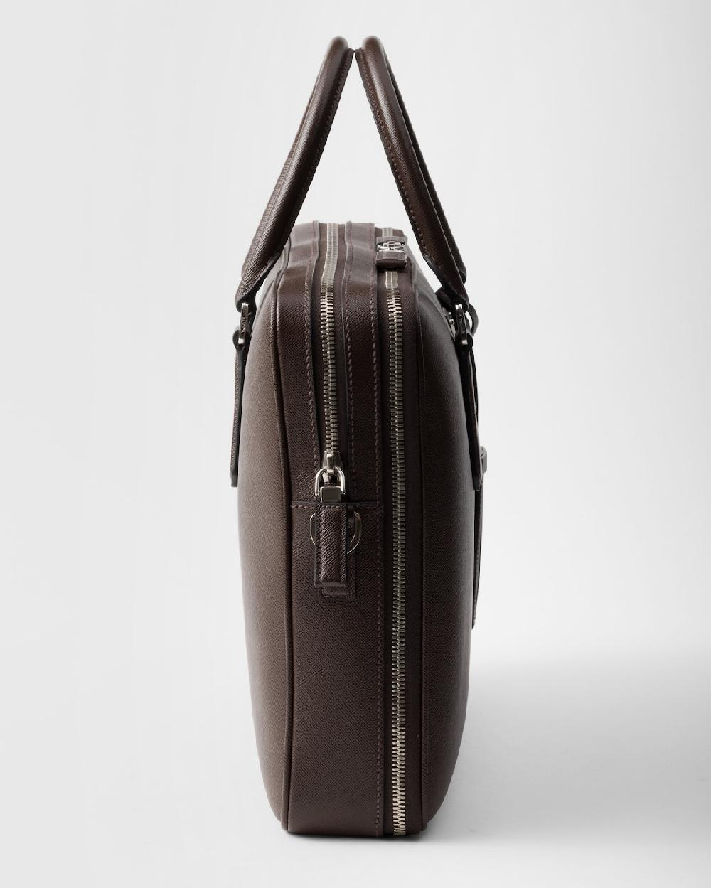 Prada Maletín de piel Saffiano Tienda de fábrica
