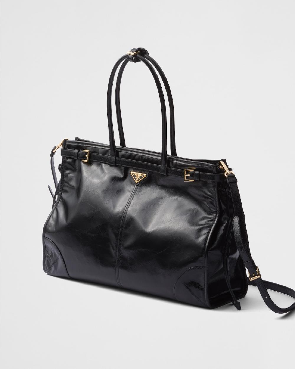 Prada Bolso Prada Bonnie de piel extragrande Grandes ahorros