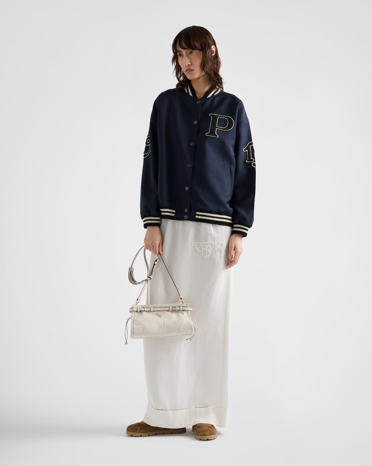 Prada Bandolera pequeña de piel