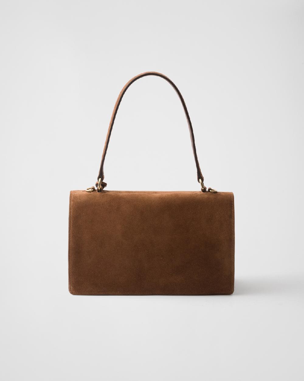 Prada Bolso bandolera Prada Soft Sound de ante mediano Tienda
