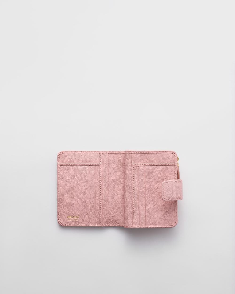 Prada Cartera pequeña de piel Saffiano Envío internacional gratuito