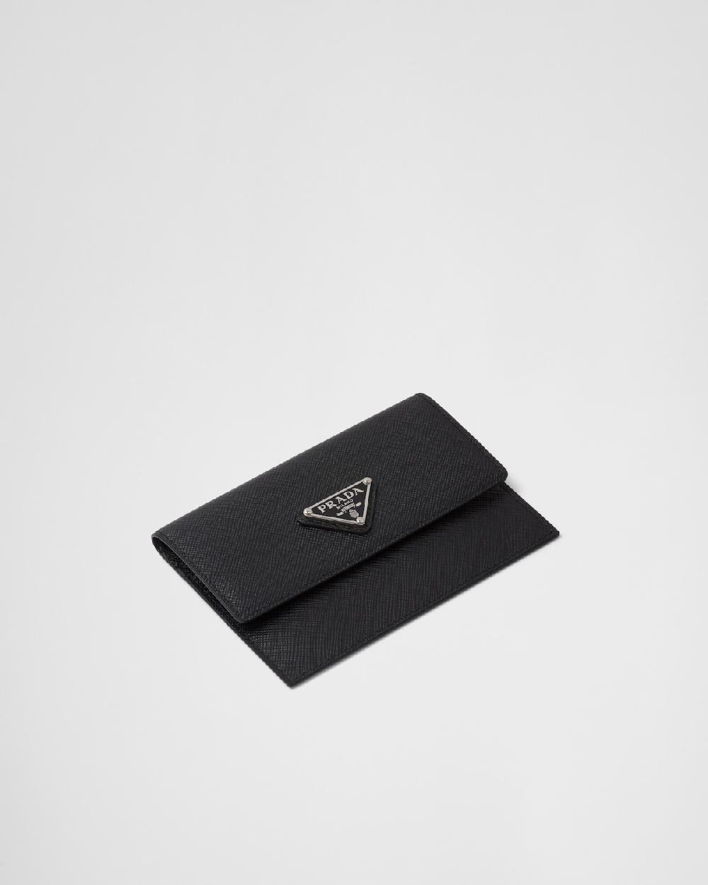 Prada Portadocumentos de piel Saffiano Outlet online