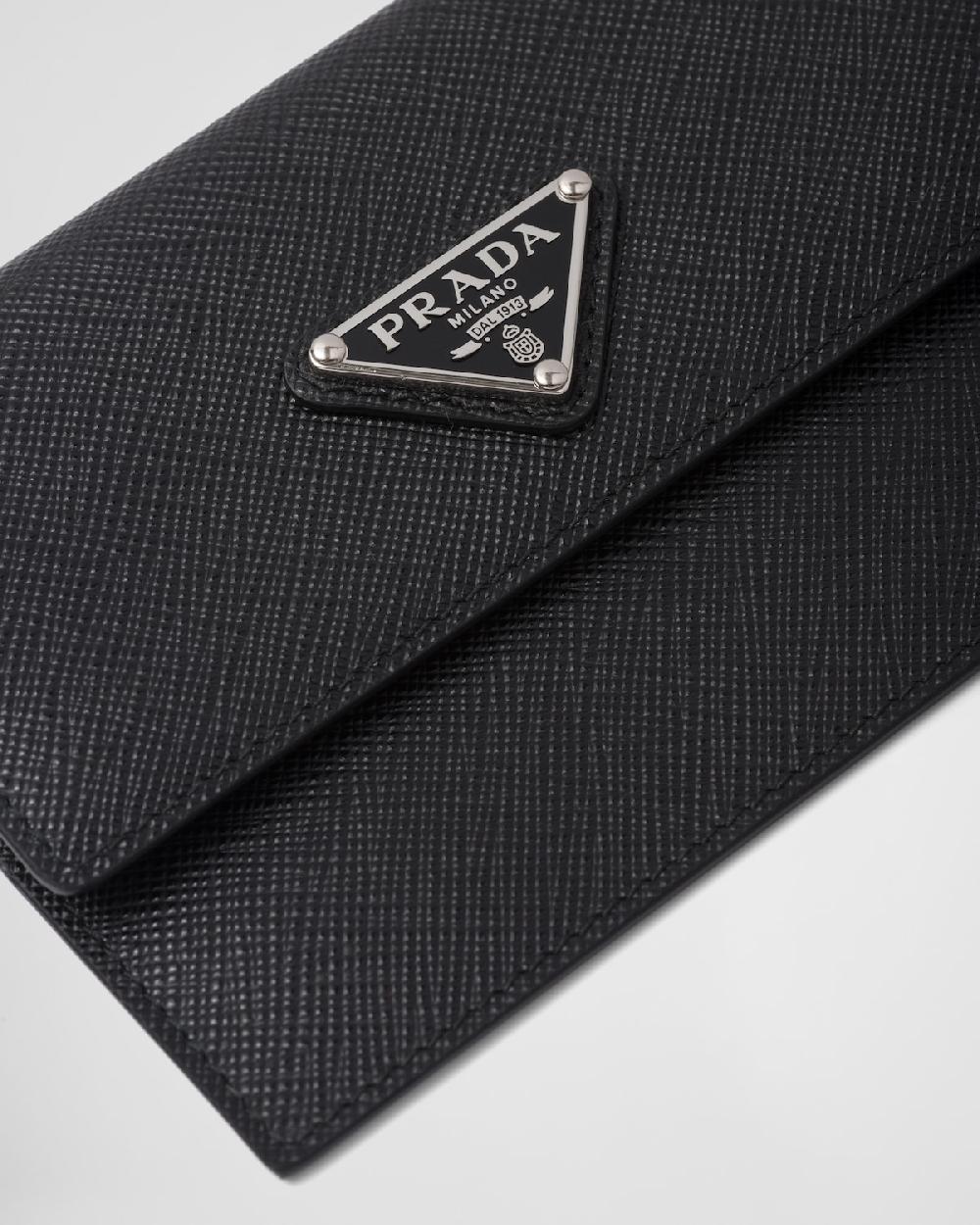 Prada Portadocumentos de piel Saffiano Outlet online