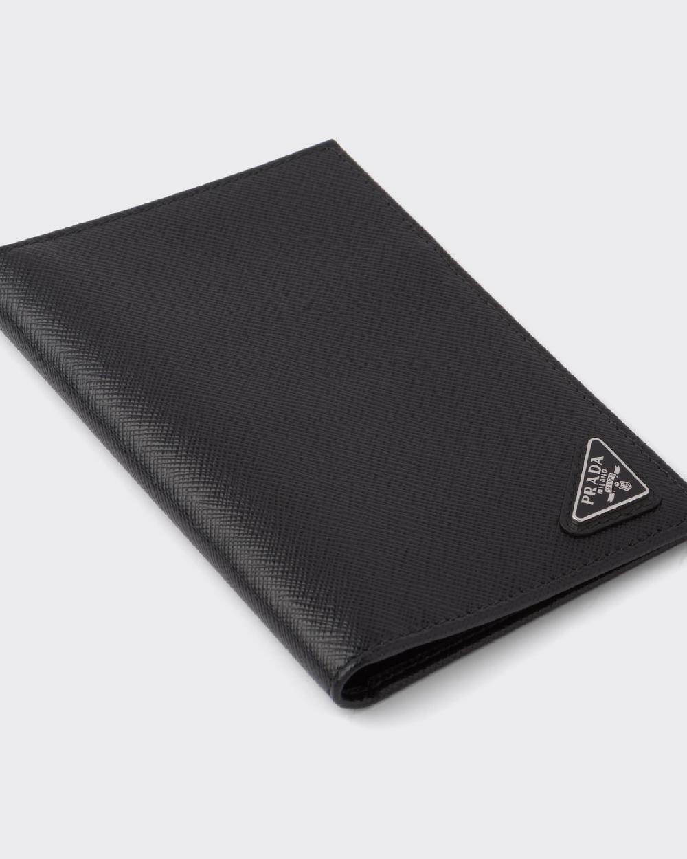 Prada Funda para pasaporte en piel Saffiano Ofertas