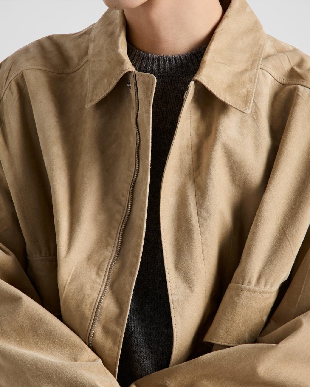 Prada Chaqueta bomber de ante y algodón Rebajas top