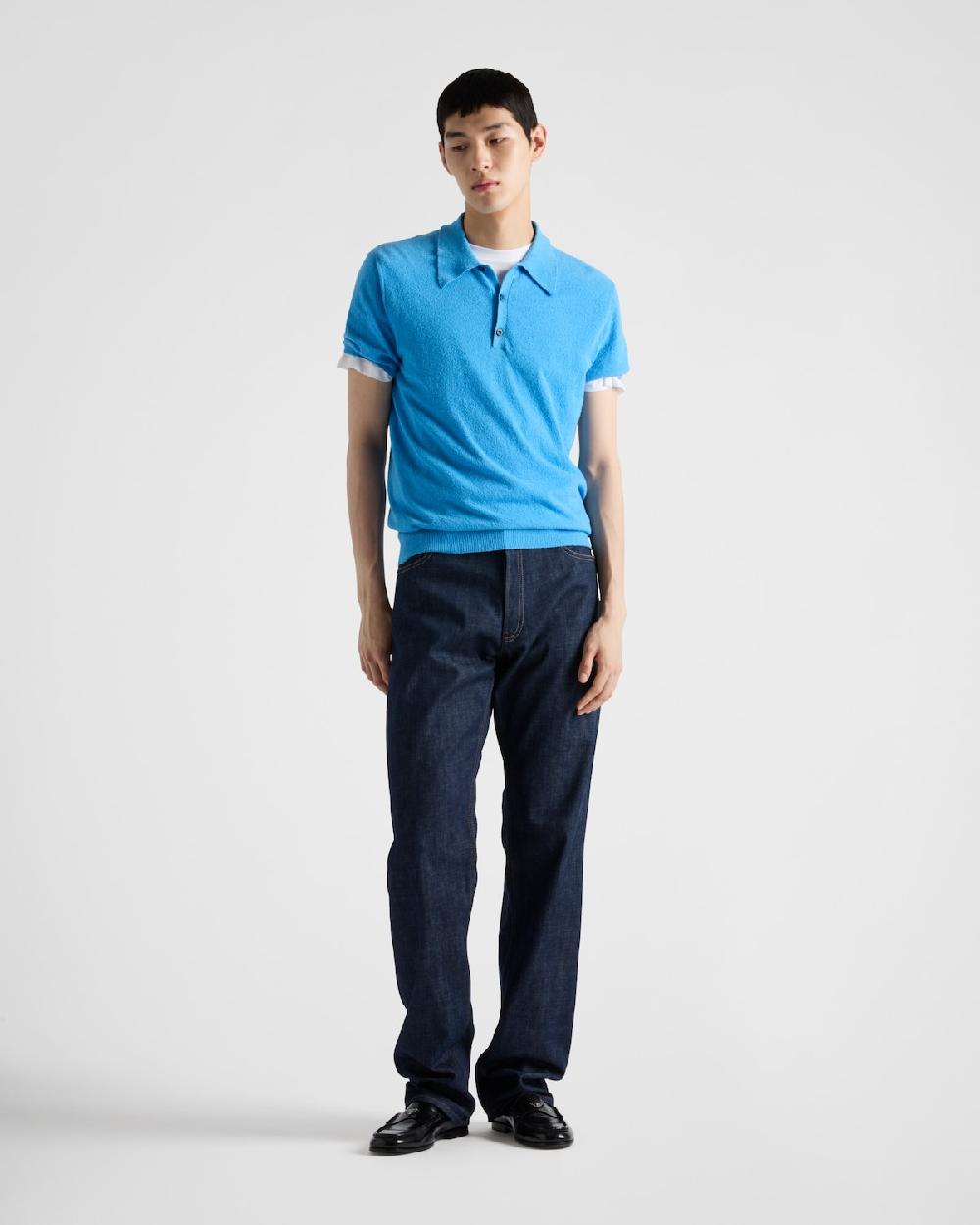 Prada Polo de manga corta de algodón