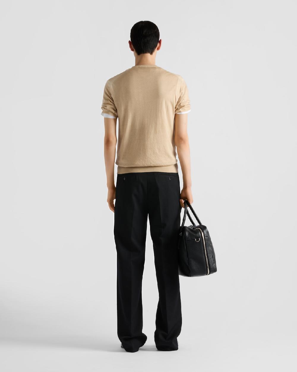 Prada Jersey de cuello redondo en cachemir Oferta especial de fábrica