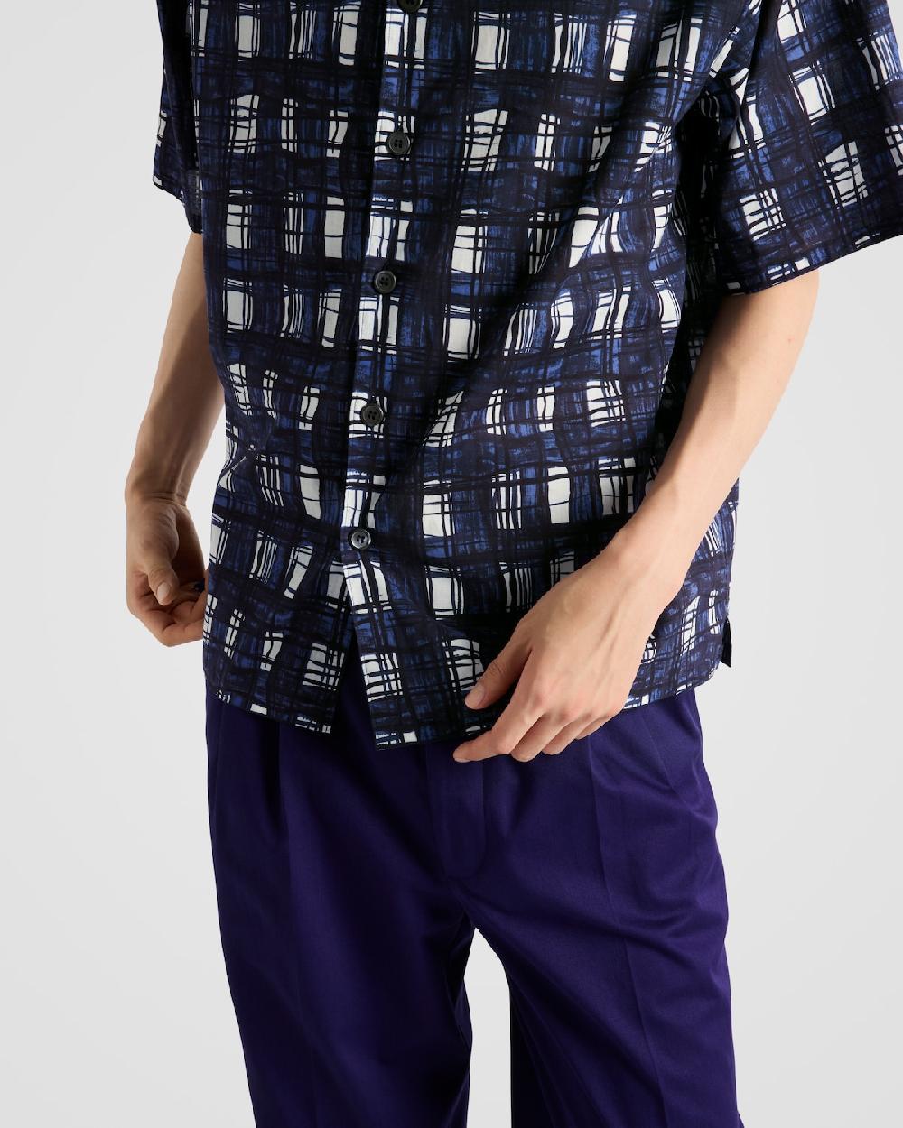 Prada Camisa de algodón de manga corta Solo queda un día