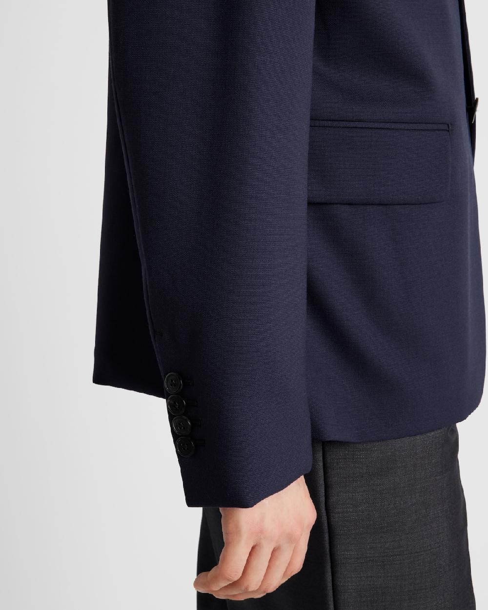 Prada Chaqueta de botonadura simple en mezcla de lana Superdescuento