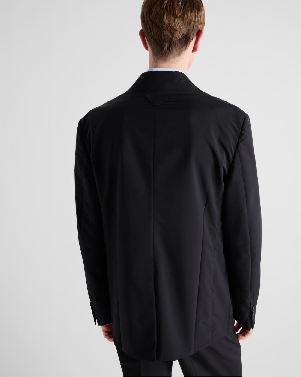 Prada Chaqueta de botonadura simple en mezcla de lana Grandes descuentos