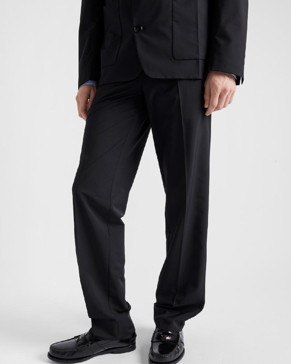 Prada Pantalones de mezcla de lana Liquidación
