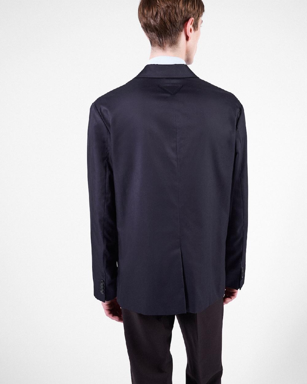 Prada Chaqueta de botonadura doble en algodón Envío internacional gratuito