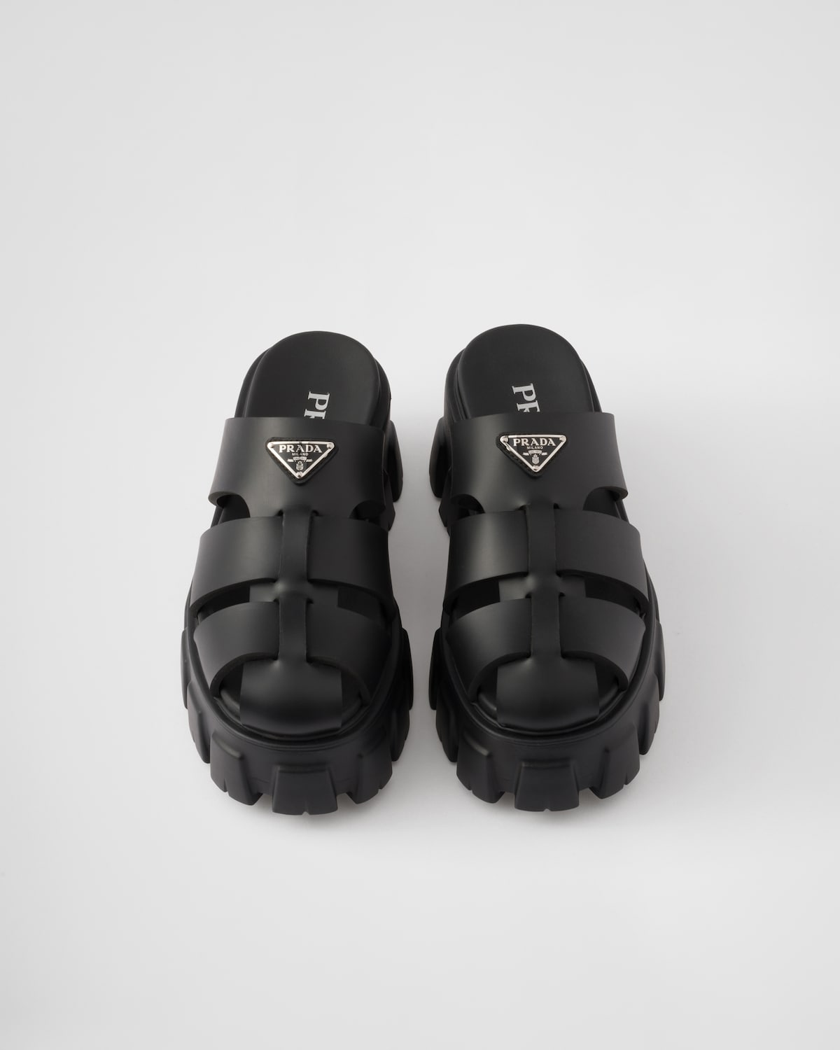 Prada Mules de goma Monolith Libre de impuestos