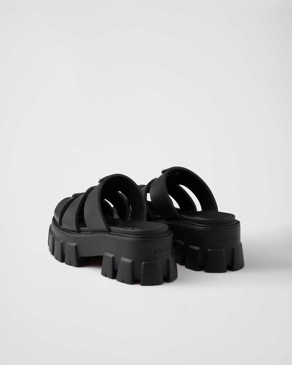 Prada Mules de goma Monolith Libre de impuestos