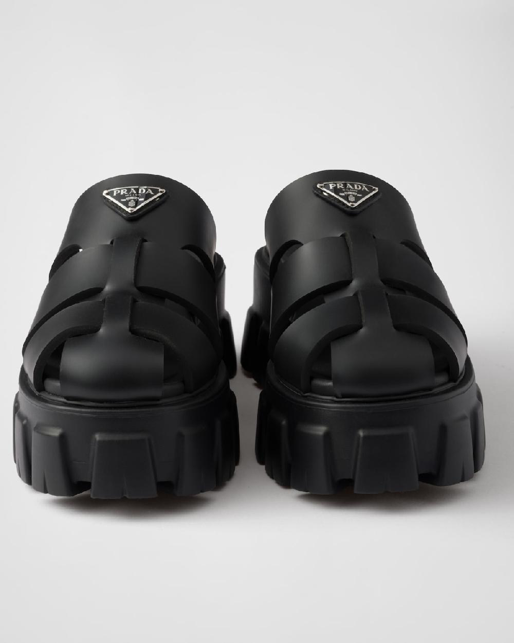 Prada Mules de goma Monolith Libre de impuestos